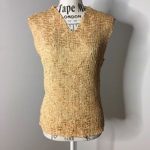 Gold Smocked Tank